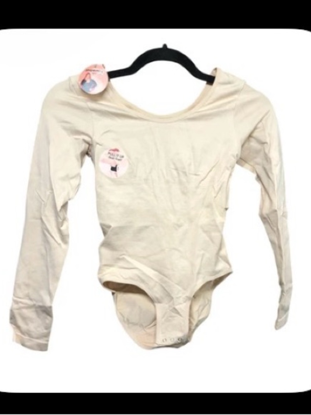 Shapermint All Day Scoop Neck Long Sleeve Bodysuit | Chai Beige | S | NWT - Picture 5 of 8